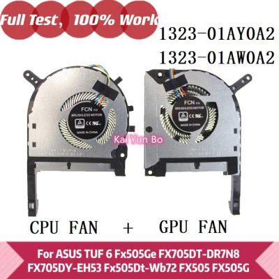 DXDFF แล็ปท็อป CPU พัดลมจีพียูระบายความร้อนสำหรับ ASUS TUF 6 Fx505Ge FX705DT-DR7N8 FX705DY-EH53 Fx505Dt-Wb72 FX505 FX505G 1323-01AY0A2 1323-01AW0A2