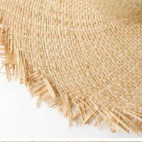 Women Summer Sun Hat With Large Brim Ladies Raffia Straw Hat Fringe Big Beach Hats For Holiday Sombrero Hombre Verano Foldable