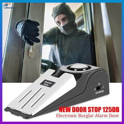 Wireless Door Stop Alarm 3เซ็นเซอร์ระดับความไว Wedge-Shaped Portable Home Travel Security