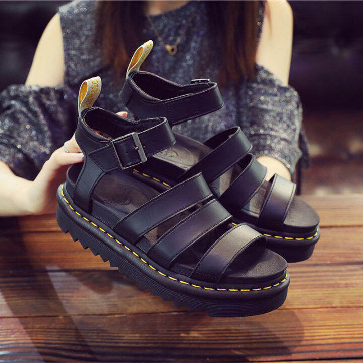 doc-dr-martens-ฤดูร้อนรองเท้าแตะโรมันผู้หญิงลำลองรองเท้าแตะรองเท้ากลางแจ้งแนวโน้มแฟชั่นแพลตฟอร์มชายหาดรองเท้าขนาด35-44-unisex