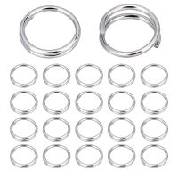 100pcs 316L Stainless Steel Split Ring Double Loop Open Jump Ring Connector for Jewelry Making DIY Keychain Accessories Supplies