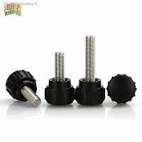 ☬ 5pcs M3 M4 M5 Black Bakelite Round Head with Stainless Steel Rod Hand Handle Thumb Screw