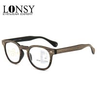 Retro Round Design Wood Grain Progressive Reading Glasses Anti Blue Light Presbyopia Eyeglasses Antifatigue Computer Eyewear