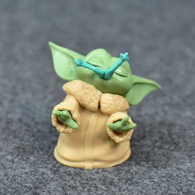 ทารก Yoda Grogu กินกบโมเดลคอลเลกชันของเล่นการกระทำของเด็กโมเดล Yoda ตุ๊กตาของเล่นวันเกิดสำหรับเด็ก S