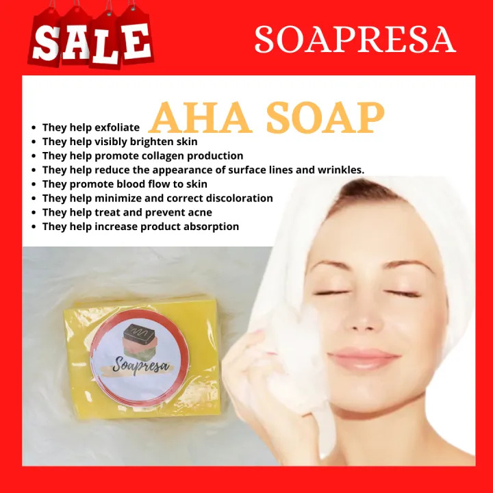 [20x EFFECTIVE AHA SOAP] NATURAL SOAP ANTI ACNE CLEARS THE SKIN