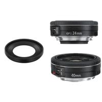 ซองสำหรับแคนน่อนฮู้ดเลนส์กล้องถ่ายรูปโลหะ ES-52 ES52 1ชิ้นขนาด40มม. F/ 2.8 STM EF-S 24มม. F/ 2.8 STM