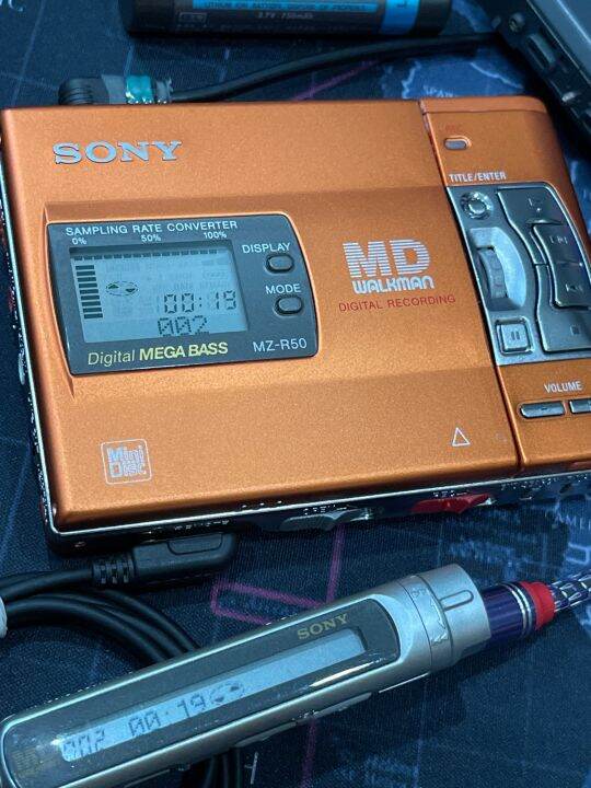 SONY MD PLAYER MZR50 ORANGE Lazada.co.th
