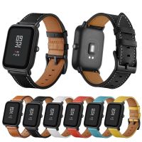 [SOSO 3C accessories] สายนาฬิกาหนังแท้สายรัดข้อมือสร้อยข้อมือสำหรับ Xiaomi Huami Amazfit Bip Lite S U Pop GTS 2เยาวชน