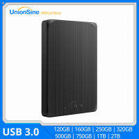 UnionSine HDD 2.5 "ฮาร์ดไดรฟ์ภายนอกแบบพกพา320Gb500Gb750Gb1Tb ที่เก็บข้อมูล USB3.0เข้ากันได้สำหรับ PC, Mac,เดสก์ท็อป,