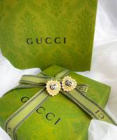 ต่างหู Gucci หัวใจล้อมมุก ก้านเงินแท้  92.5 [แถมกล่อง+ริบบิ้น+ถุงกระดาษ]