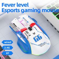ORZERHOME Wireless Gaming Mouse 2.4Ghz Silent Rechargeable Bluetooth RGB Mice 4000 DPI Wireless Mause Portable Mouse For Laptop