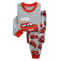 Lightning McQueen S PAJAMA ชุดสำหรับเด็กชายหญิงฤดูใบไม้ผลิและฤดูใบไม้ร่วงใหม่การ์ตูน Doraemon แขนยาวชุดนอนผ้าฝ้ายเสื้อ Bottoming 2-7ปี2ชิ้น