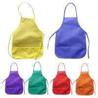 Apron New Kids Child Painting Cooking Baby Kitchen Painting DIY Art Non-woven Fabric Pocket Hot Sale Toddler Clean Aprons Aprons