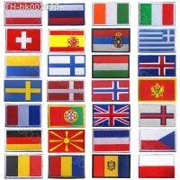 ♦▧♠ Embroidered Patches Russia Germany Slovakia Lithuania Moldova Faroe Macedonia Montenegro Switzerland Spain France Flags Badges