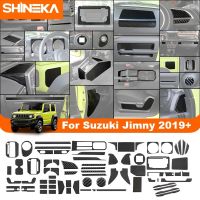 SHINEKA แผ่นปิด Hiasan Interior คาร์บอนไฟเบอร์เนื้อนุ่มสำหรับ Suzuki Jimny 2019 2020 2021 2022 2023อุปกรณ์เสริมรถยนต์