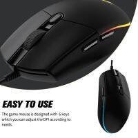 ZZOOI RGB Light 8000DPI Wired Gaming Mouse Desk Computer Notebook 6-keys Game Gamer Mice Electronics for Home Living Room