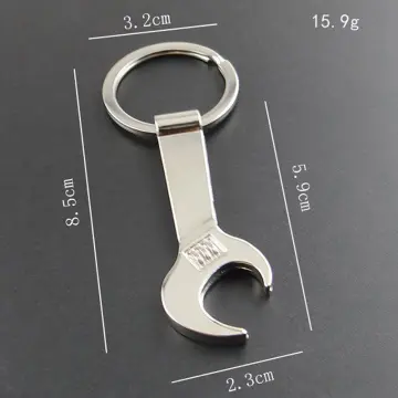 Bar Bottle Opener Key Chain Fidget Spinner With 2 Alloy Key Rings