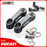 รถจักรยานยนต์กระจกมองหลังขยาย Riser ขยายอะแดปเตอร์สำหรับ Ducati Multistrada 1200/1260 /S/gt สากลอุปกรณ์เสริมรถมอเตอร์ไซด์ SGRHSR