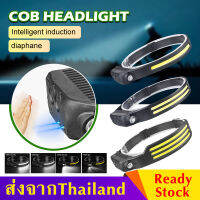 ไฟฉายคาดหัว LED COB แบบชาร์จได้ ไฟฉายคาดหัวสำหรับทำงานกลางแจ้ง ชาร์จ TYPE-C กันน้ํา อเนกประสงค์ พร้อมไฟ 4 โหมด ไฟทำงาน ไฟฉุกเฉิน ไฟกลางแจ้ง Outdoor Camping Hiking Cycling Night Safety Headlight SP314