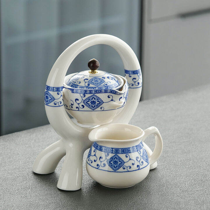 ceramic-blue-and-white-leisure-pot-semi-automatic-lazy-tea-set-home