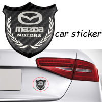 1Piece Car Rear Emblem Sticker For Mazda Speed6 Atenza Axela Protege Window Carbon Fiber Accessories