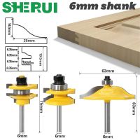 【DT】hot！ 1-3PCS 6mm Shank Rail   Stile Router Bits-Matched Ogee door knife Woodworking Tenon Cutter for Tools