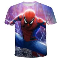 Marvel Baby Boy Summer Spiderman T-Shirts Kids Toddler Children Cartoon 3D Print Children Harajuku Comic Tee Tops Clothes 3-14T