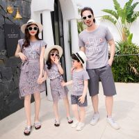 Matching Family Outfits Summer Mother Daughter Dresses Family Look Dad and Son Matching T-shirt &amp;Shorts Matching Couple Outfits