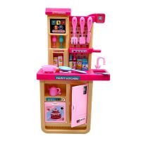 ♈ Doll House Fashion Simulation Mini Kitchen Accessories Family Childrens Toy House Girl Gift Suitable for 30cm Barbie