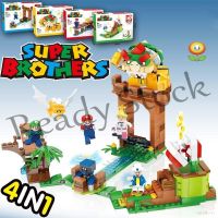 【hot sale】 ☈∋ B02 Hobby The Super Mario Bros Building Blocks Mario Luigi Peach Bowser Toad Scenes Model Dolls Toys For Kids Gift Figure