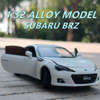 1/32 Subaru BRZ โมเดลรถยนต์สปอร์ตโลหะจำลองรถของเล่นรถสะสมแสงเสียงของขวัญสำหรับเด็ก