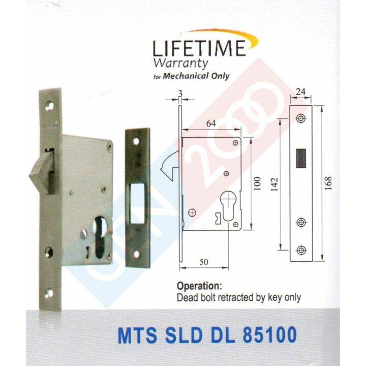 Body Kunci Pintu Geser Sliding Dekkson Mts Sld Dl Sss Door Mortise Sliding Door Lock