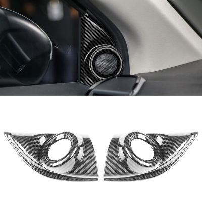 For 2020 - 2022 Honda City GN Hatchback Carbon Fiber Car Front a Pillar Audio Speaker Cover Trim Sticker