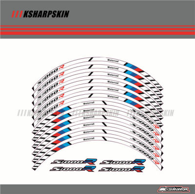 12 X Thick Edge Outer Rim Sticker Stripe Wheel Decals For BMW S1000R s1000 r 17