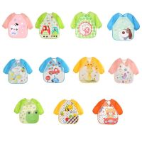 D7WF Baby Coverall Feeding Bibs Messfree Apron Nursing Bib Waterproof Oil Resistant Child Eating Bib Doodle Graffiti Apron Aprons