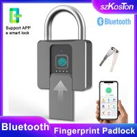 Fingerprint Padlock Zinc Alloy Smart Biometric Thumbprint Door Padlocks Waterproof Bluetooth APP Keyless Unlock for Office Home