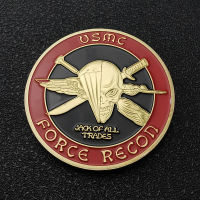 ยูเอสกองกำลังทหารเรือเหรียญชุบทอง-Force Recon - Usmc เหรียญที่ระลึกทางทหารพัดลมทหาร S