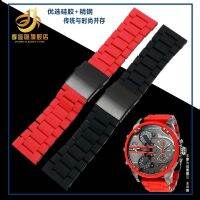 Suitable for Diesel DZ7396 DZ7370 DZ4289 ​​rubber clad steel watch strap 24 26 28mm stainless steel bracelet male