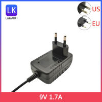 Universal Power Adapter AC100-240V ถึง DC 9V 1.7A 5.5*2.1-2.5Mm EU US AU UK Power Supply Charger สำหรับ LED Light