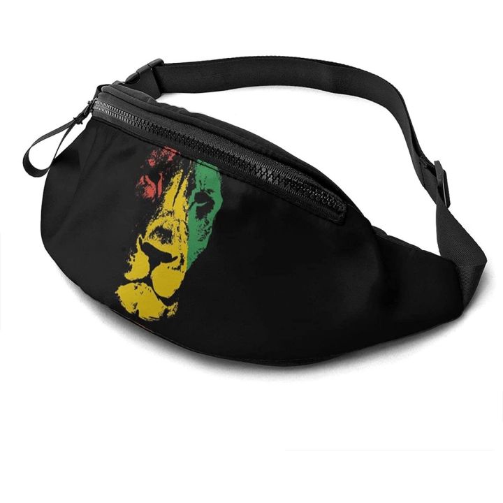 กระเป๋าคาดอก-ขนาดใหญ่-จุของได้เยอะ-ลายธงกีฬา-reggae-rasta-lion-สําหรับวิ่ง
