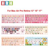 HRH Stylish Cartoon Fonts Silicone Keyboard Covers Keypad Skin Protector For Macbook Air Pro Retina 13 15 17 English Version