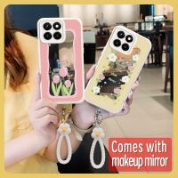 For Girls Heat dissipation Phone Case For Huawei Honor X8 5G/X6/X6S/Play30M literature Little Fresh tulip luxurious