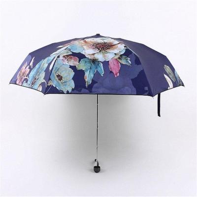 Ychic แฟชั่นใหม่พิมพ์ร่มห้าพับอาทิตย์ร่มป้องกันรังสียูวีฝนร่ม
