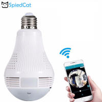 360 Degree Night Vision Panoramic Wifi HD Wireless Bulb Camera Home Security Two Way Audio Remote Smart Monitor Support TF Card