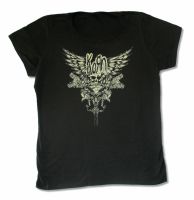 Korn Skull Wings Juniors Black T New Band Merch Customize Tee