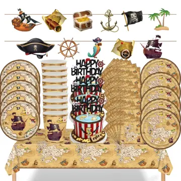 Pirate Theme Party Disposable Tableware Banner Decor Party