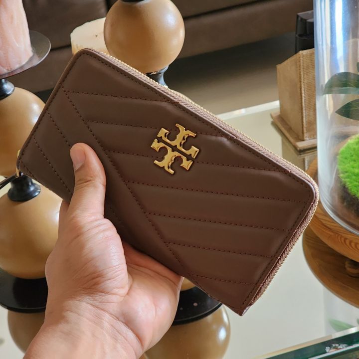 Tory Burch Kira Chevron-Quilt Zip Continental Wallet