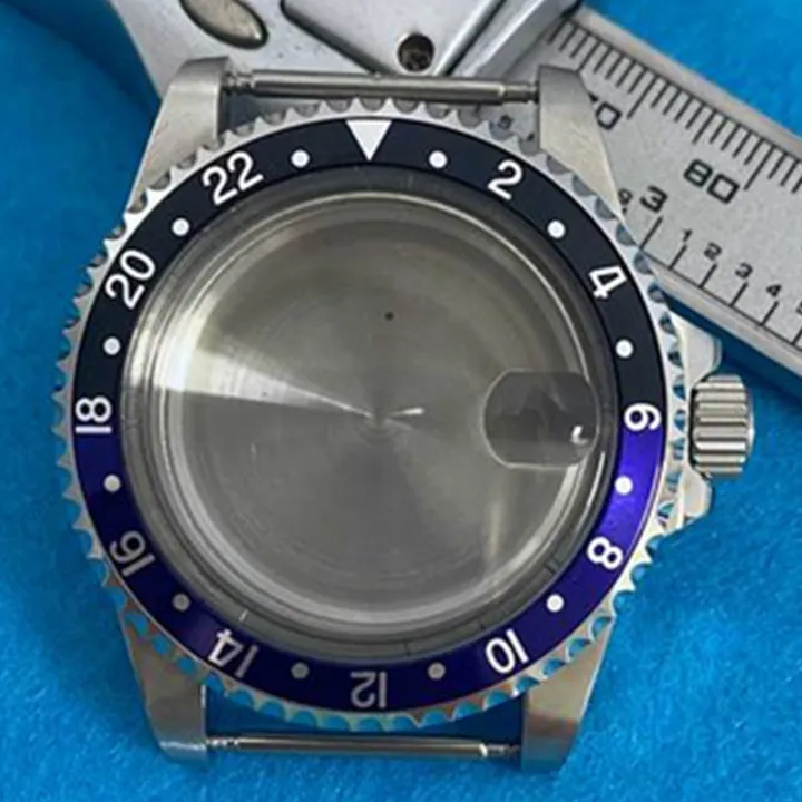 Retro Magnifying Glass Watch Case 39.5MM Stainless Steel Watch Case for NH35 NH36 Mechanical
