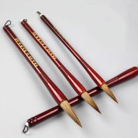 【YF】 3Pcs/Set Wolf Hair Wooden Writing Brushes Chinese Traditional Calligraphy Painting Practice Pen Supplies