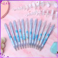 GAN 12Pcs พลาสติกสำหรับตกแต่ง ปากกาน่ารักๆ สีฟ้าสีฟ้า ปากกาแปลกใหม่ ของใหม่ ปากกาส่วนตัว ออฟฟิศสำหรับทำงาน